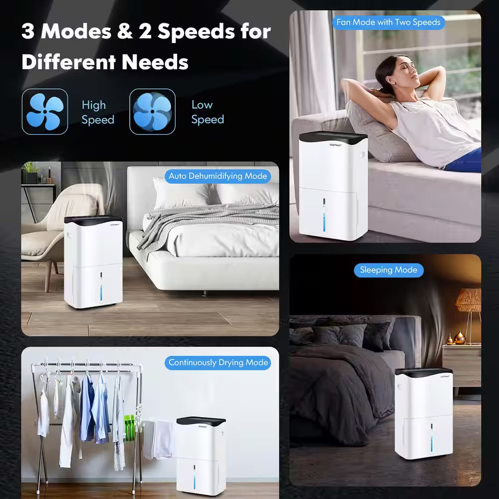 100-Pint Dehumidifier for Home & Basements W/Smart App& Alexa Control