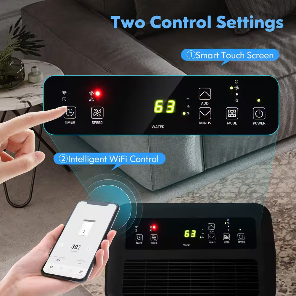 100-Pint Dehumidifier for Home & Basements W/Smart App& Alexa Control
