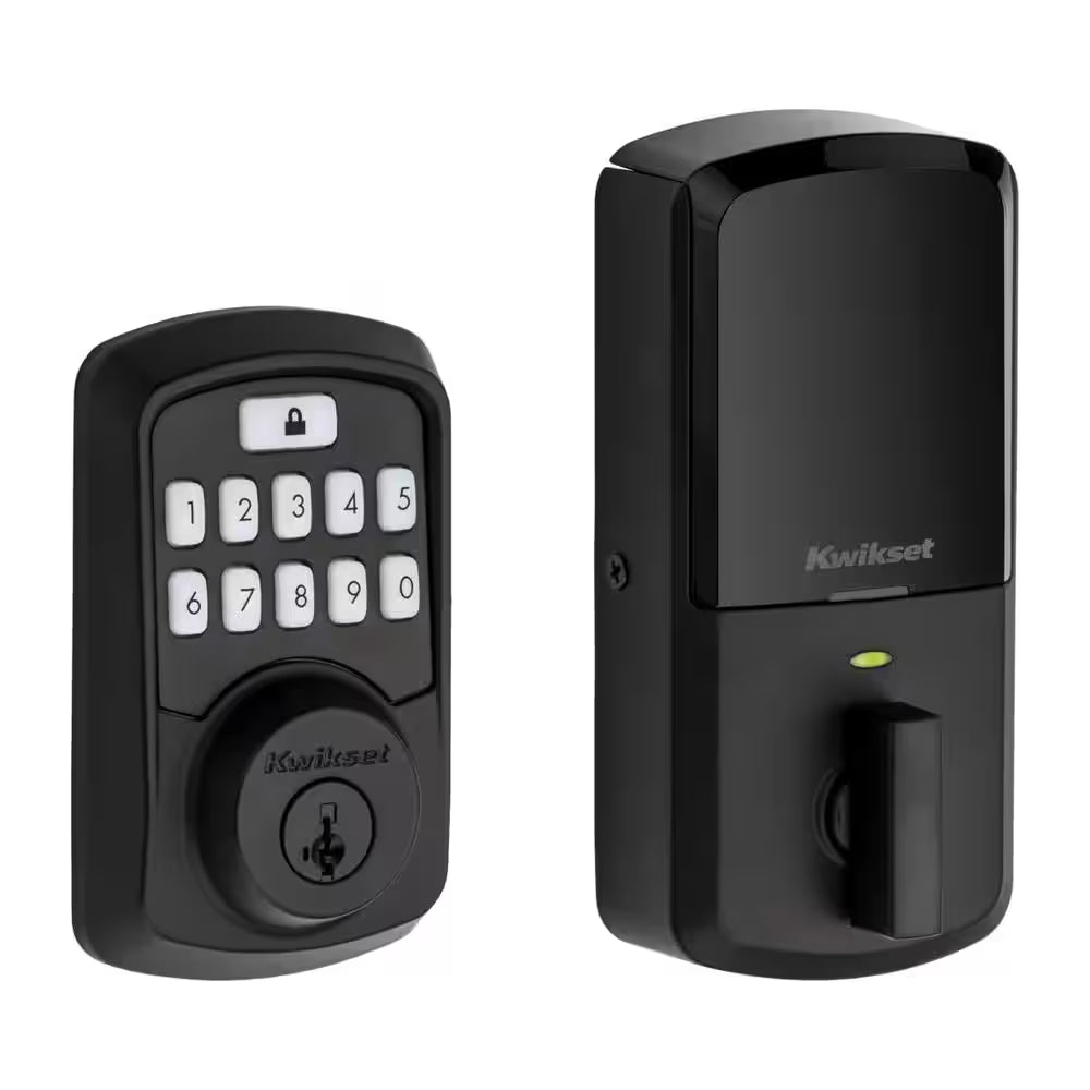 Aura Matte Black Single Cylinder Electronic Bluetooth Keypad Smart Lock Deadbolt Featuring Smartkey Security