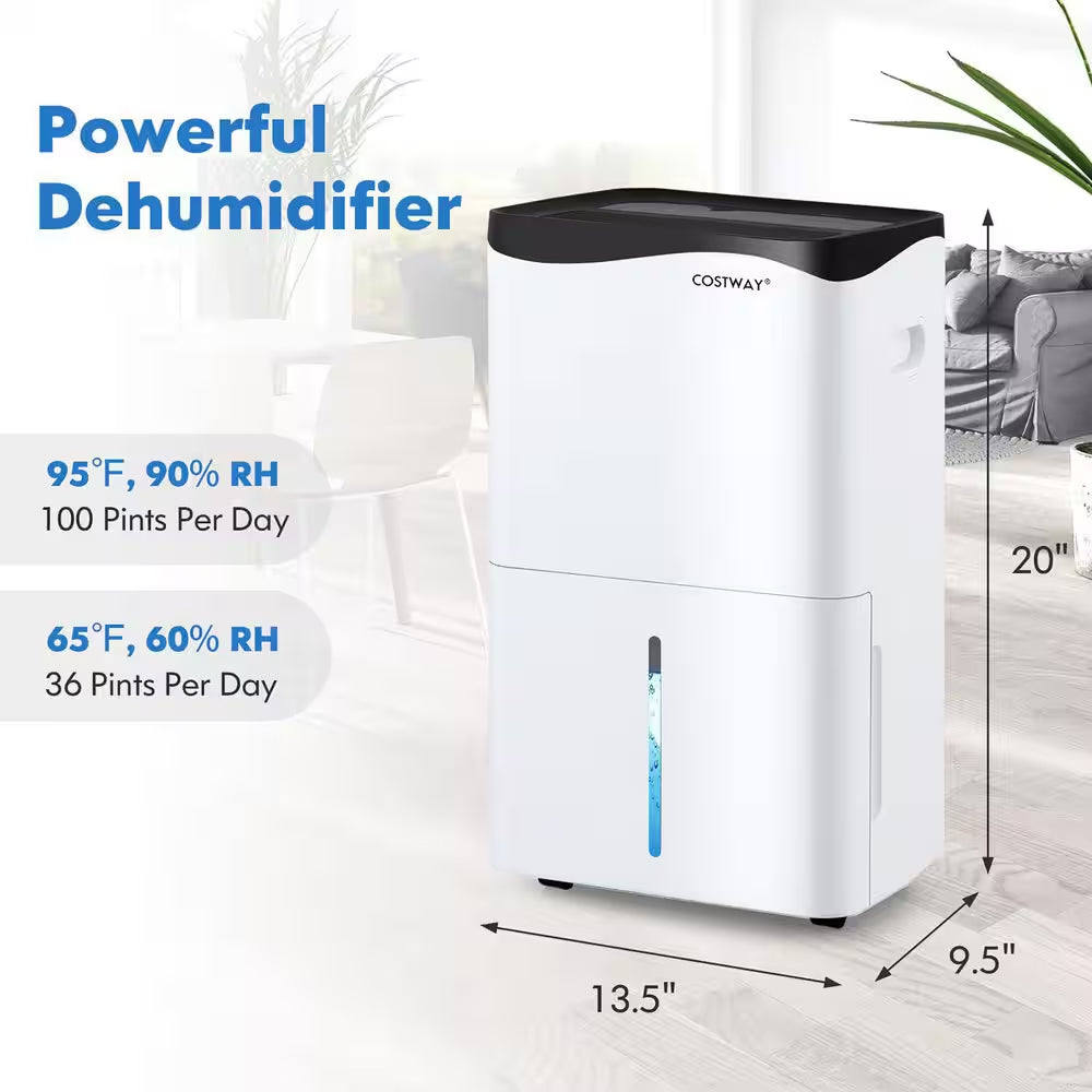 100-Pint Dehumidifier for Home & Basements W/Smart App& Alexa Control