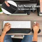 3 In. Black Memory Foam Ergonomic Keyboard and Mouse Wrist Rest Sets