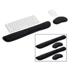 3 In. Black Memory Foam Ergonomic Keyboard and Mouse Wrist Rest Sets