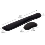 3 In. Black Memory Foam Ergonomic Keyboard and Mouse Wrist Rest Sets