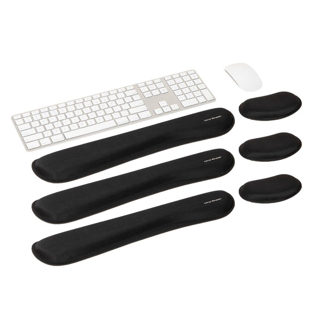 3 In. Black Memory Foam Ergonomic Keyboard and Mouse Wrist Rest Sets
