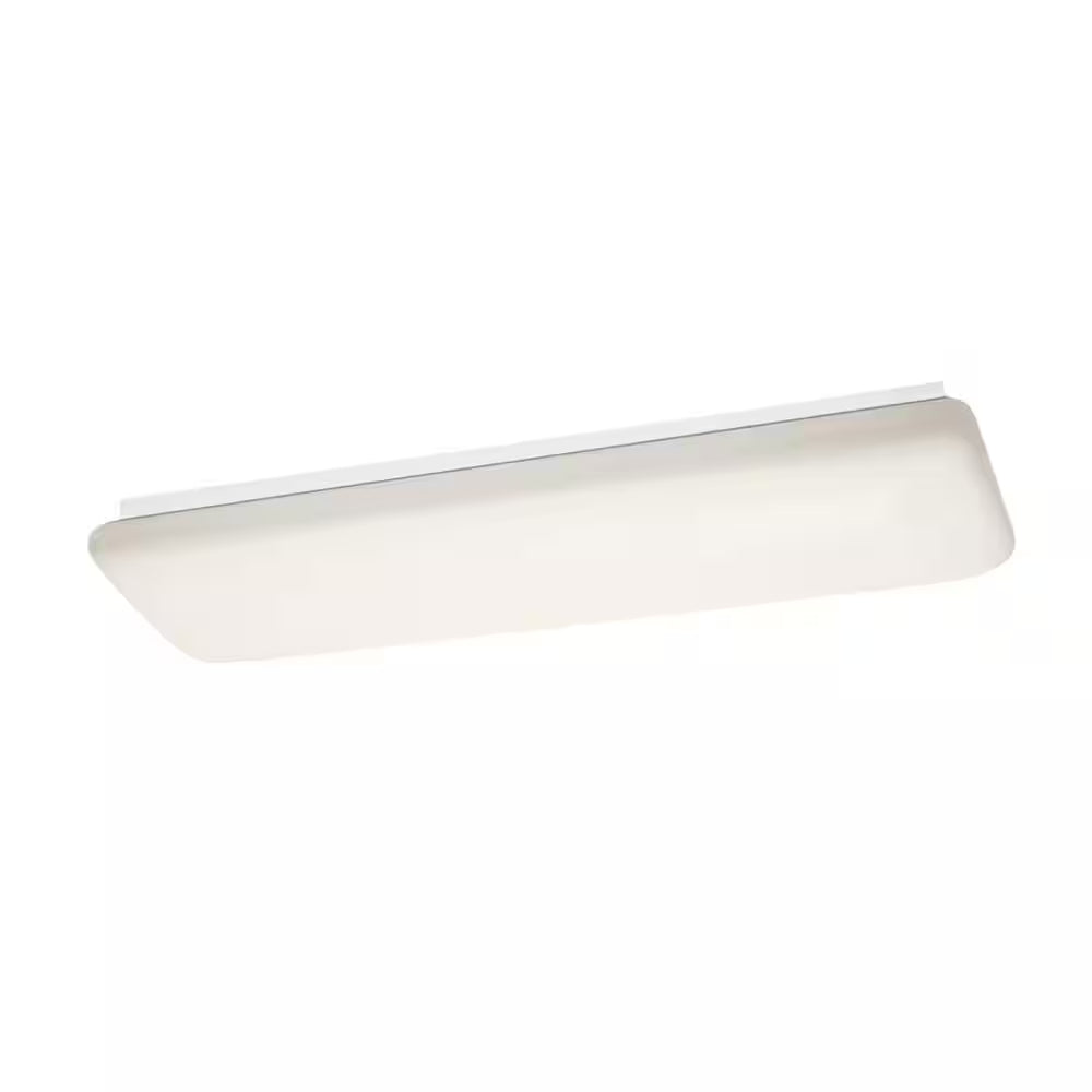 Independence 51 In. 1-Light White Integrated LED Traditional Hallway Linear Flush Mount Ceiling Light